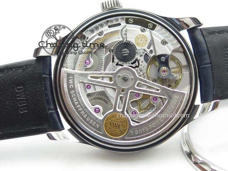 MIROTIME 0412 EasyCare Portuguese Real PR IW500705 ZF 1:1 Best Edition On Blue Leather Strap A52010 V 7310